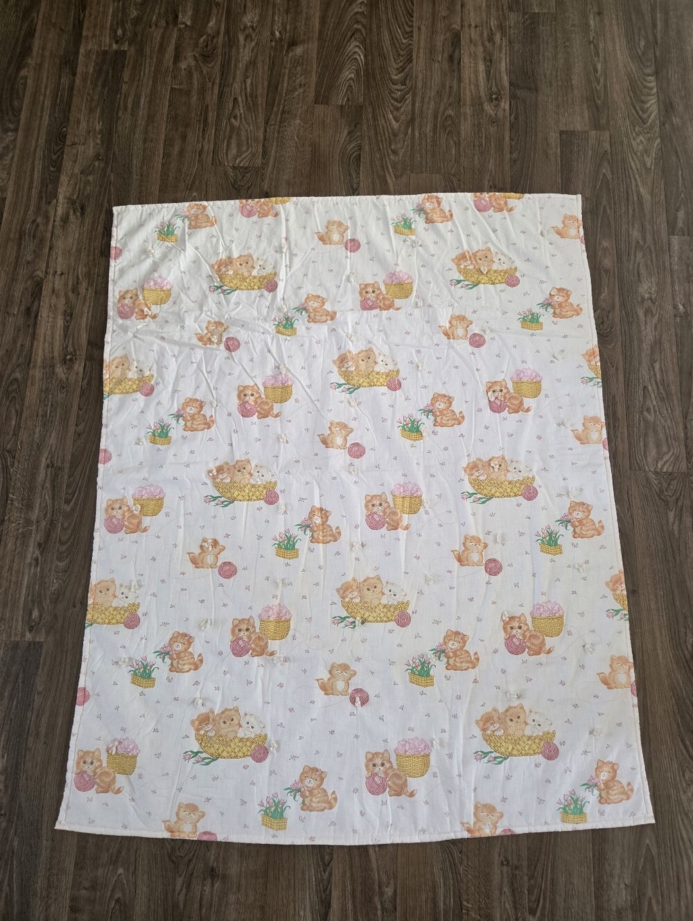 Vintage Kitties Kittens Cats Crib Blanket